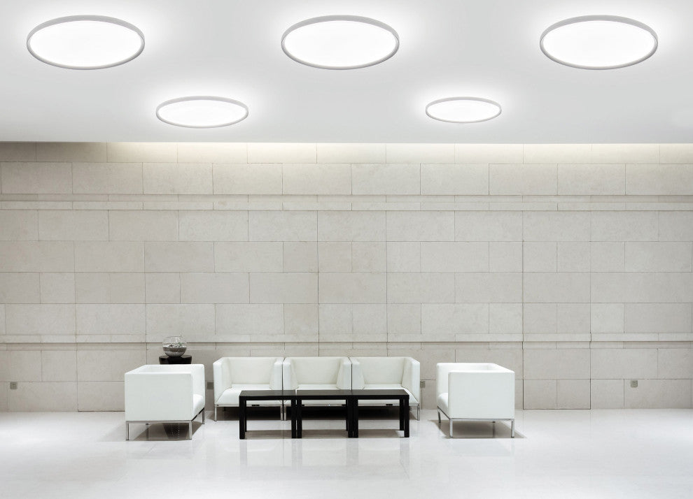 Bina Round Surface Mount, Direct Light, 32", White Finish