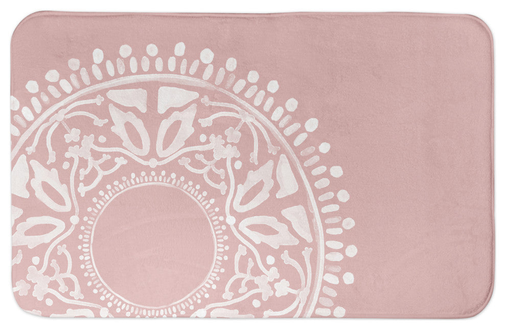 Pink Boho Circle 21x34 Bath Mat