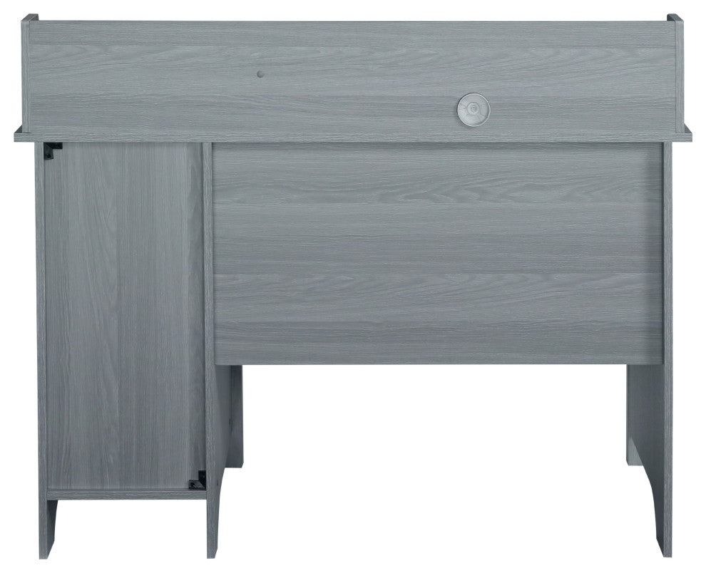 Techni Mobili Classic Office Desk with Storage, Grey