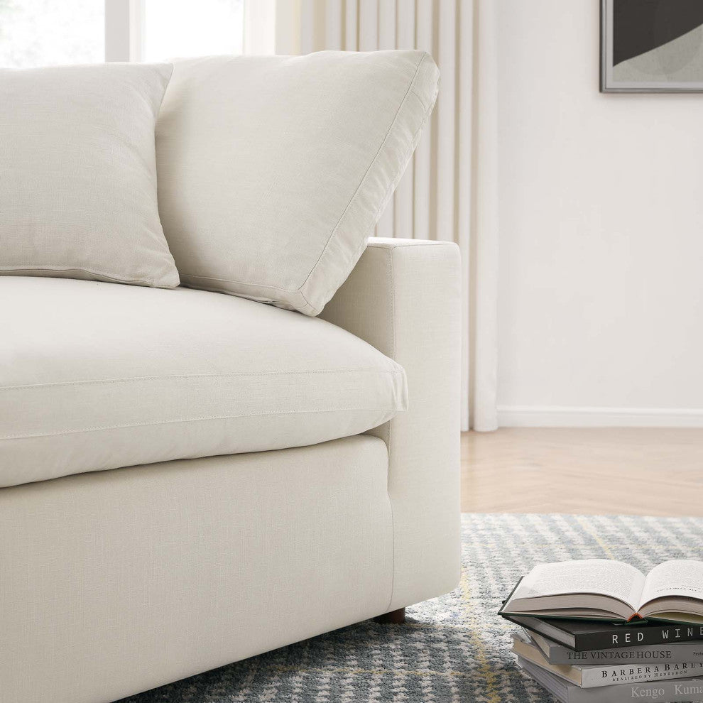 Modular Sofa Corner Chair, Beige, Fabric, Modern, Lounge Cafe Hotel Hospitality