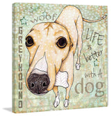 "Greyhound Pop Art II" Painting Print on Wrapped Canvas