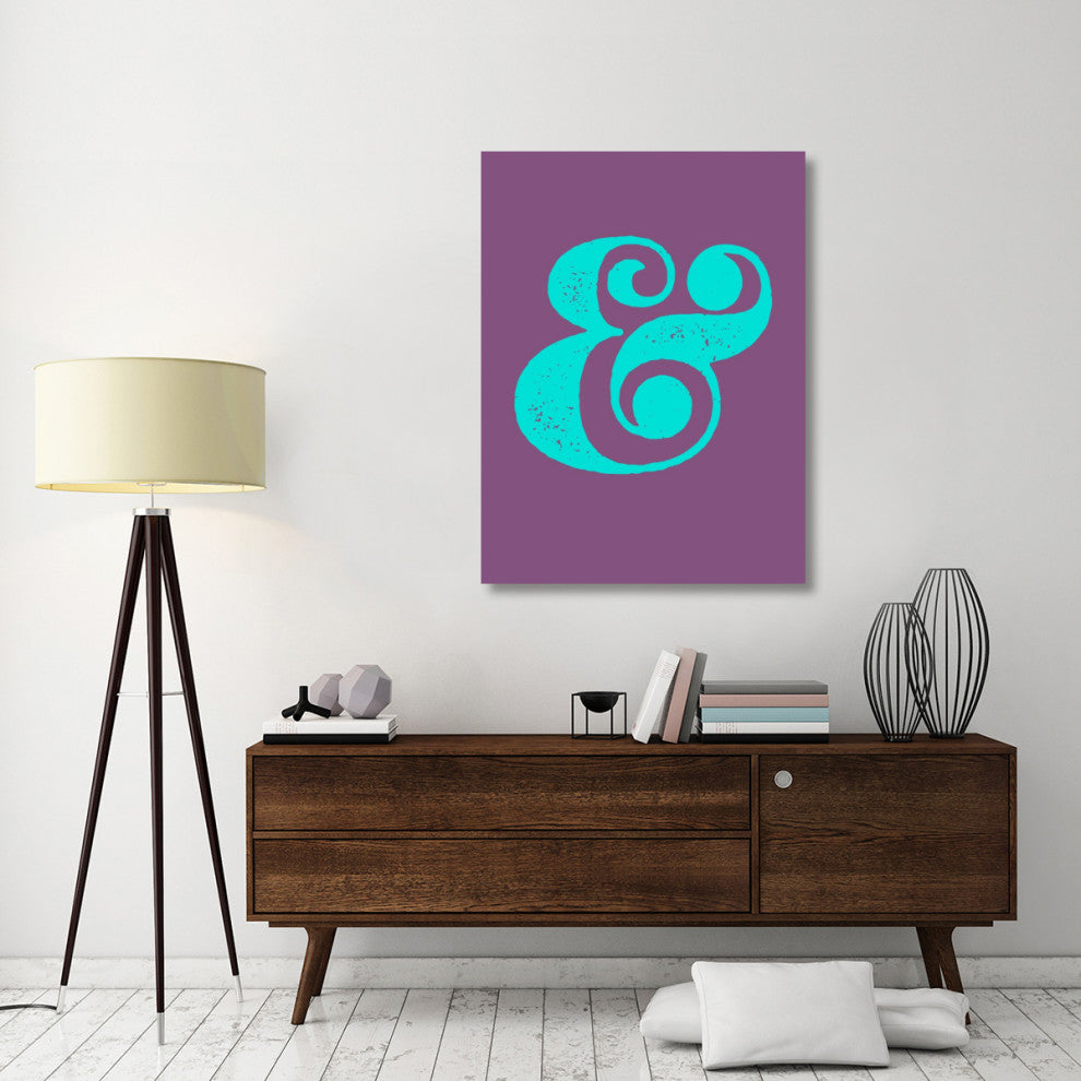 "Ampersand Poster Purple and Blue" Fine Art Print