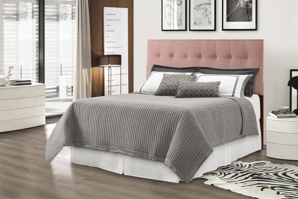 Novo 2 Twill Fabric Headboard, Brown, King