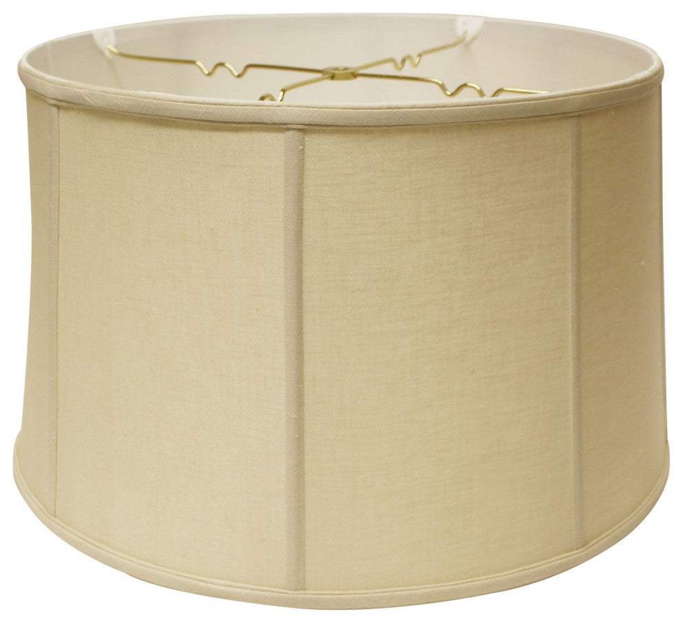 17" Pale Brown Throwback Drum Linen Lampshade