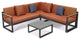 LeisureMod CSLBL-80OR-BU Chelsea Adjustable Headrest&Coffee Table Cushions
