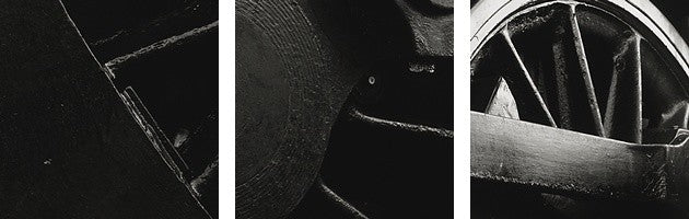 "Steam locomotive wheels " Canvas Art, 60"x20"x1.25"