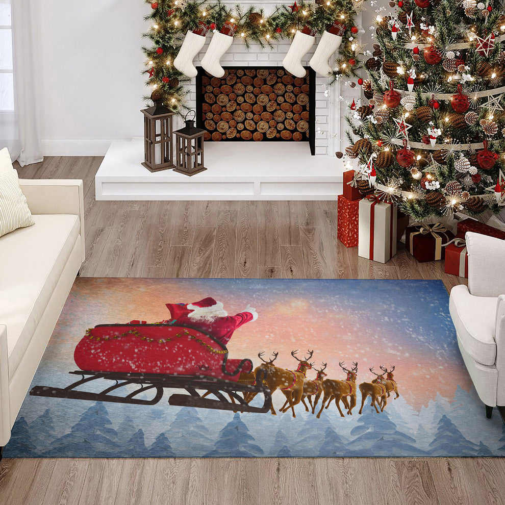 Indoor/Outdoor Wonderland WN1 Twilight Machine Washable 5' x 7'6" Rug