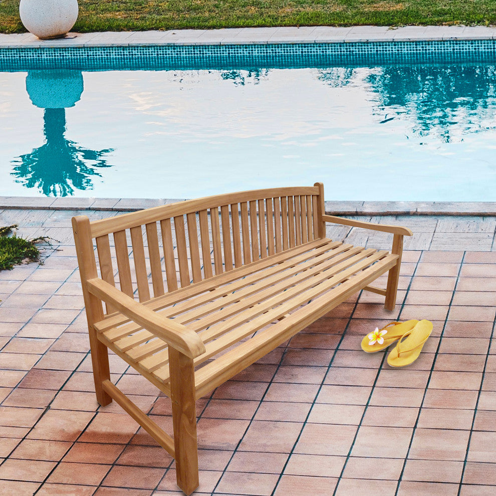 Seven Seas Teak Oval Bench