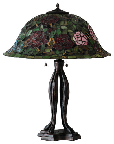 Meyda Lighting 229111 30" High Tiffany Rosebush Table Lamp