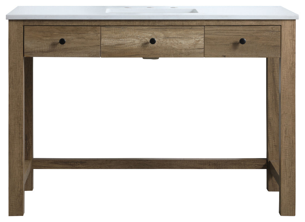48" ADA Compliant Bathroom Vanity, Natural Oak