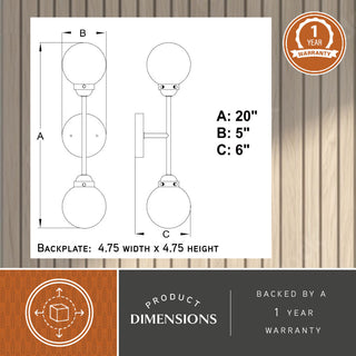 Orbit 2 Light Wall Light Oil Rubbed Bronze and Muted Brass