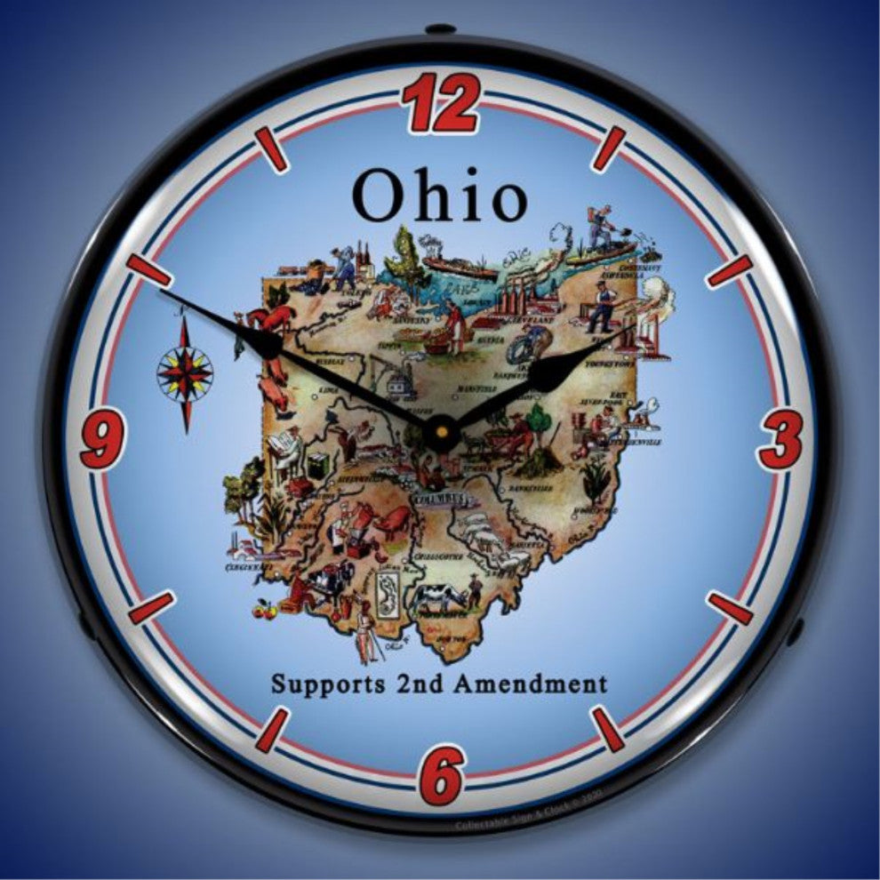 N20031058 Ohio Supports the 2nd Amendment Clock