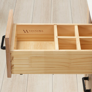 Leon Bath Vanity With Composite Stone Top, Fir Wood Brown, 84", No Mirror