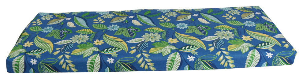 54"X19" Patterned Outdoor Spun Polyester Bench Cushion, Skyworks Caribbean