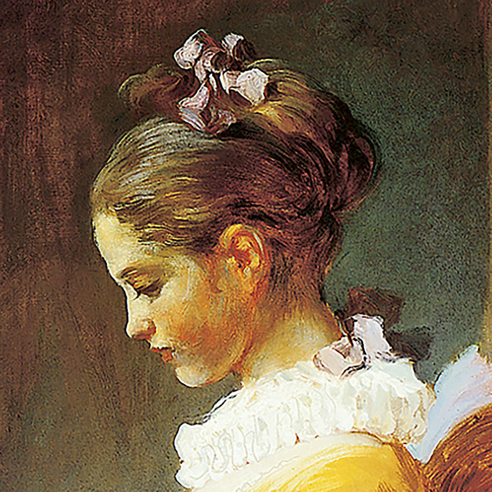 "A Young Girl Reading 1770" Stretched Canvas Replica, 34"x41"