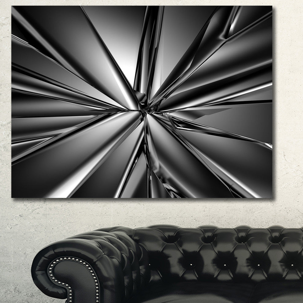 Futuristic Crystal Background, Abstract Canvas Art Print, 40"x30"