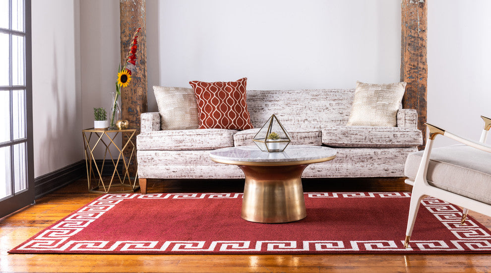 Unique Loom Terracotta Athens Modern 5' 0 x 8' 0 Area Rug