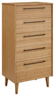 Sienna Five Drawer Chest, Caramelized