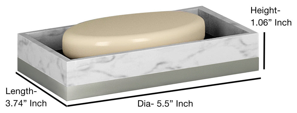nu steel Misty Silver Collection Soap Dish