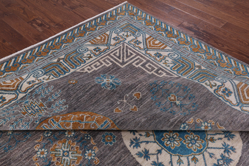 Handmade Khotan Wool Rug 9' 1" X 12' 3" Q9435