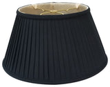 Royal Designs 6-Way/Side Pleat Basic Lampshade, Black, 13x19x10.5