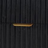 Vinnova Cadiz Bath Vanity, Composite Stone Top, Black, 24", No Mirror