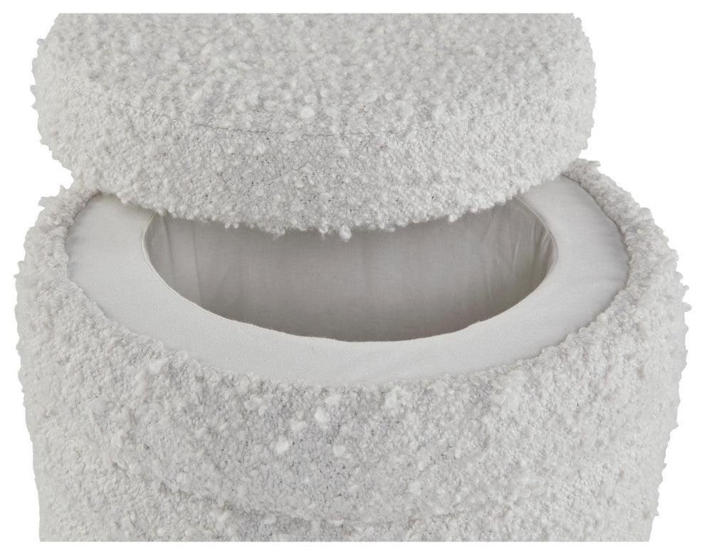 Duntler Ivory Storage Ottoman