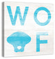 Designs Direct Creative Group Woof Distressed Blue 36x36 Canvas Wall Art