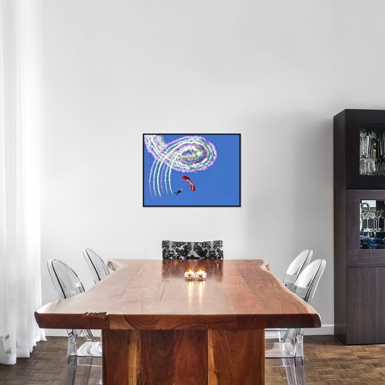 "Spiro" Framed Canvas Giclee by Thomas T, 31x23"