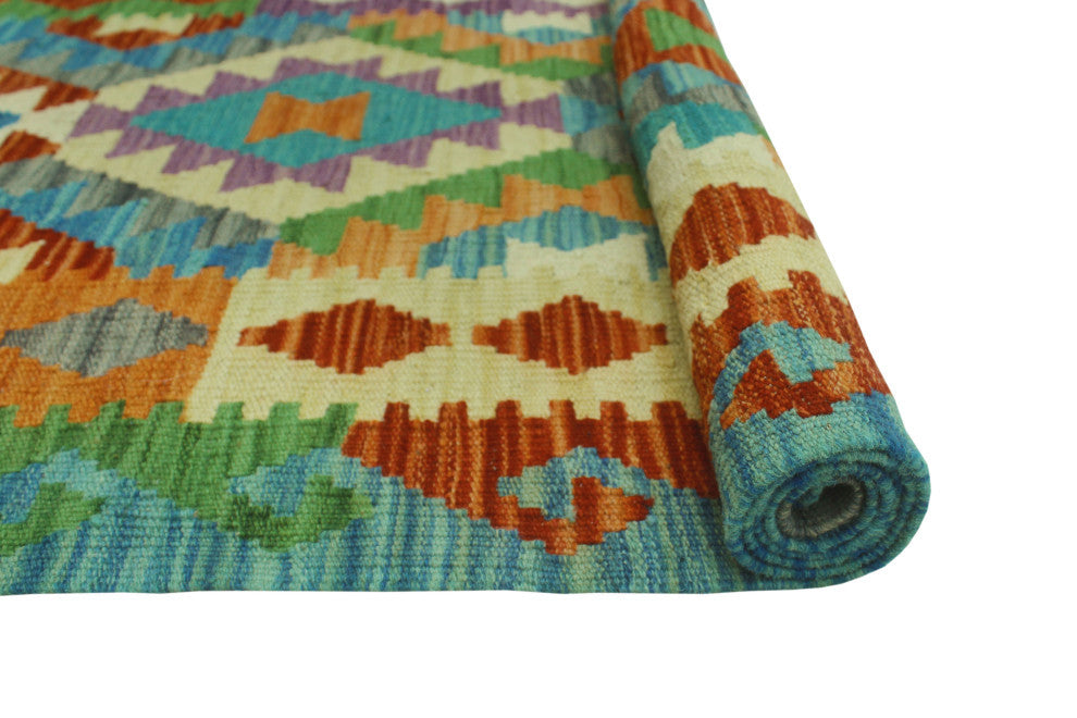 Sangat Kilim Ardashir Blue/Purple Runner, 2'9x9'5