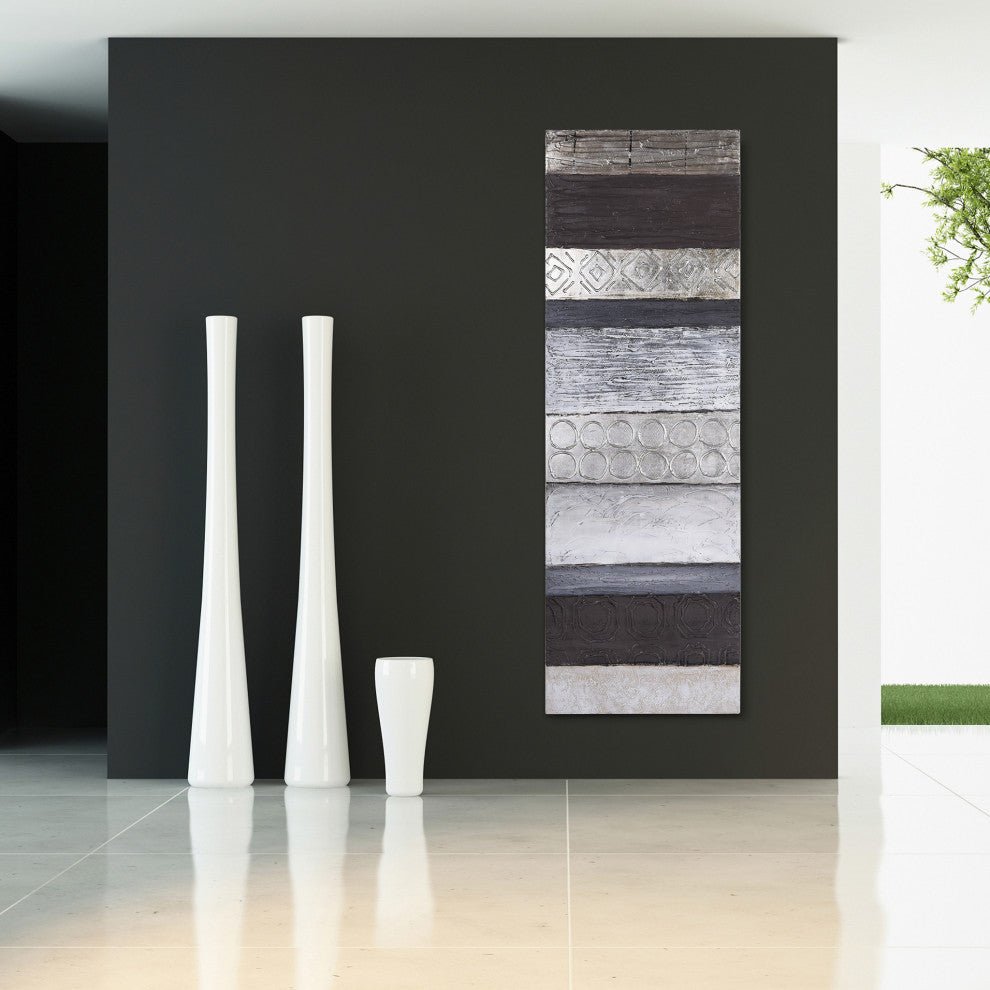 Fluid Textured Metallic Hand Painted Abstract Wall Art by Martin Edwards