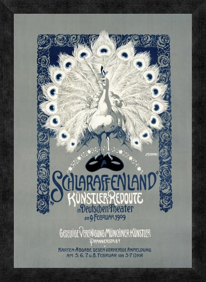 "Schlaraffenland" Framed Canvas Giclee by Joseph Frank, 18"x24"