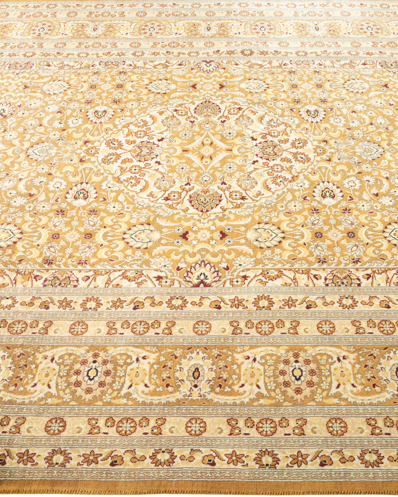 Mogul, One-of-a-Kind Hand-Knotted Area Rug Yellow, 6' 1" x 9' 5"