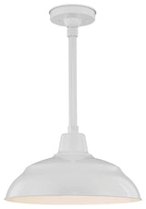 R Series 1-Light 17" RLM Warehouse Shade, White