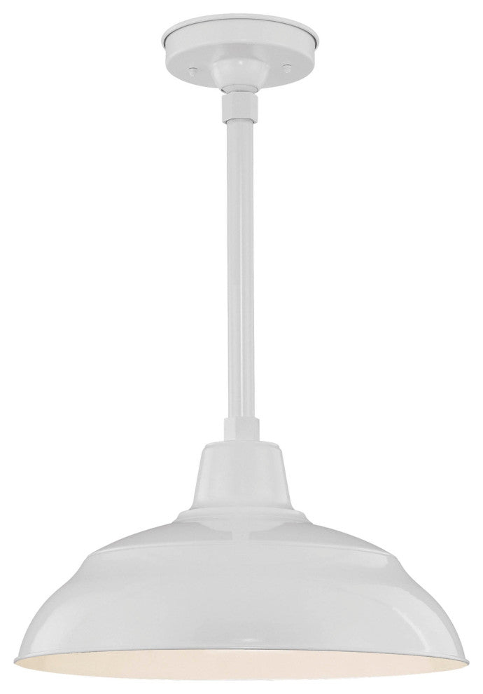 R Series 1-Light 17" RLM Warehouse Shade, White