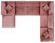 Sectional Sofa Set, Velvet, Pink, Modern, Living Lounge Hotel Lobby Hospitality