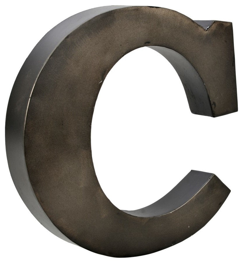 Metal Letter on Raw Metal Finish, 12"