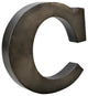Metal Letter on Raw Metal Finish, 12"