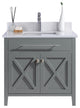 Wimbledon, 36" Gray Cabinet With White Quartz Countertop