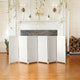 3 ft. Short Woven Fiber Room Divider 6 Panel White