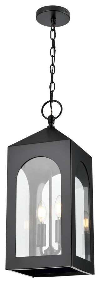2 Light 8.5 in. Powder Coated Black Outdoor