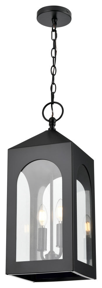 2 Light 8.5 in. Powder Coated Black Outdoor