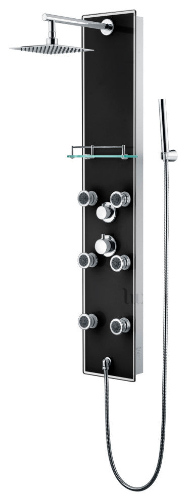 Luxier 51" 6-Jet Shower Panel With Rainfall Shower Head Hand Shower
