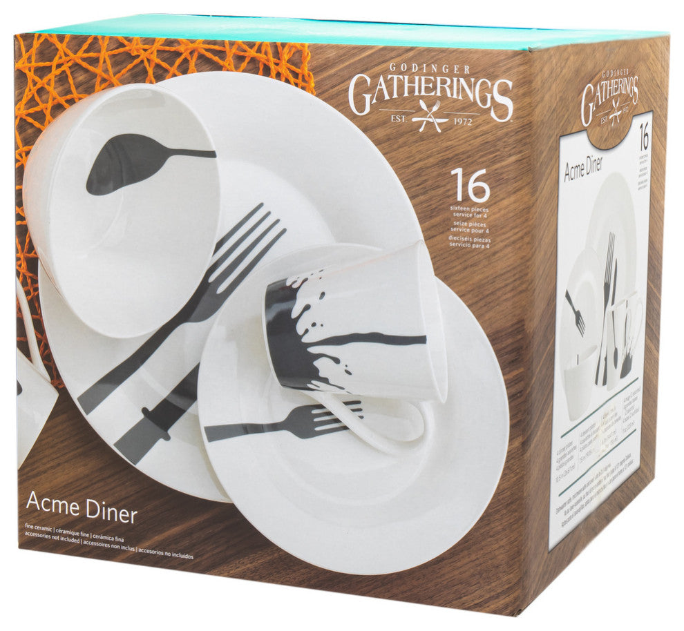 Acme 16 Piece Diner Dinnerware Set