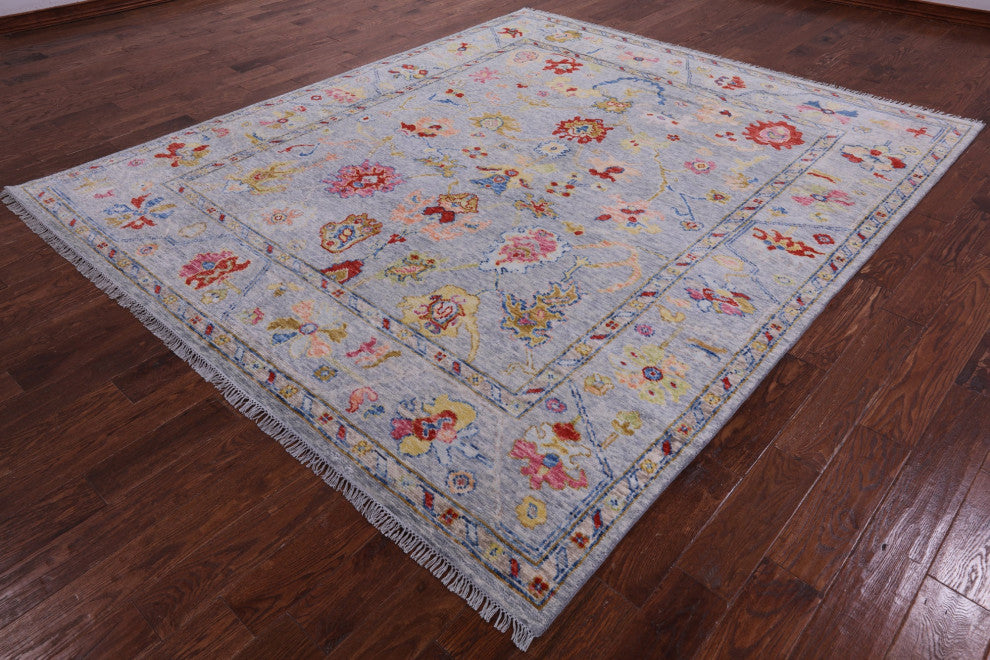 Turkish Oushak Hand-Knotted Wool Rug 8' 4" X 9' 9" - Q14838
