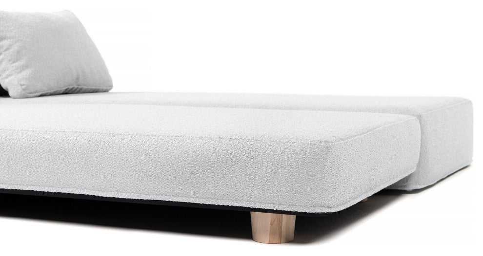 Jaxx Avida Daybed, Fold Out Queen Sleeper / Lounger Premium Boucle, Boucle White