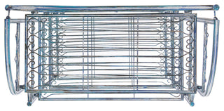 Safavieh Amaris Wrought Iron 4-Tier Outdoor Baker's Rack, Antique Blue