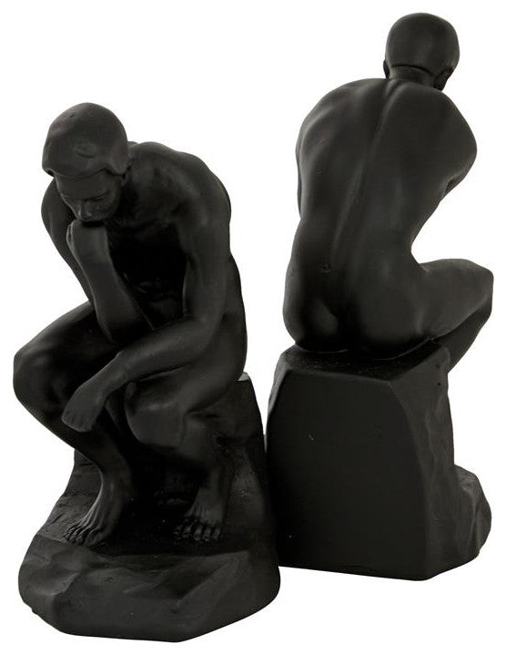 Black Vintage People Bookends