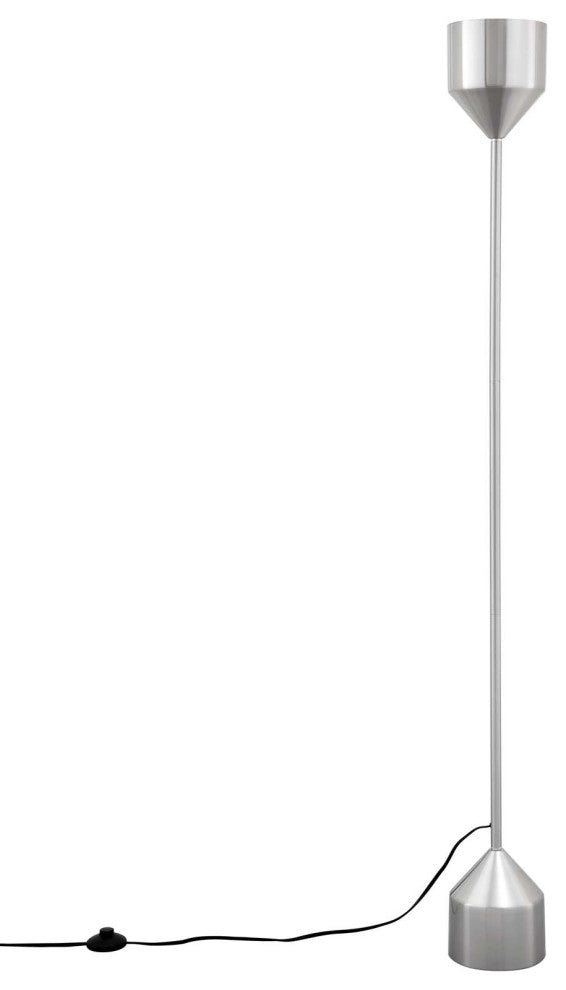 Floor Lamp Light, Silver, Metal, Modern, Kitchen Cafe Bistro Hotel Restaurant
