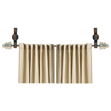 Rail Anchor Curtain Bracket System With Glass Insulators, Pair